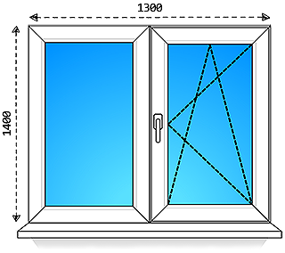 Двустворчатые окна Двустворчатые окна
